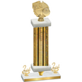 Premium Single Gold Glacier Second Place Basketball Trophy
