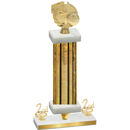 Premium Single Gold Glacier Second Place Basketball Trophy