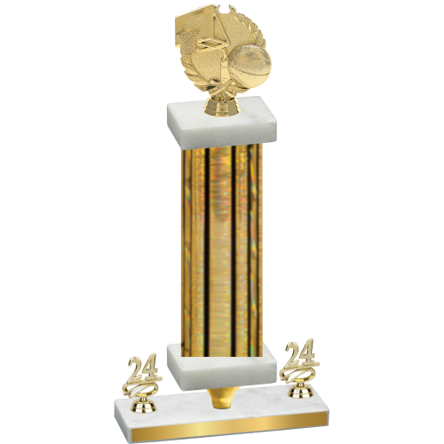 Premium Single Gold Glacier Year Basketball Trophy