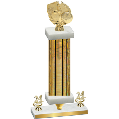Premium Single Gold Glacier Year Basketball Trophy