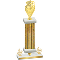 Premium Single Gold Glacier Fourth Place Pickleball Trophy