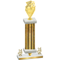 Premium Single Gold Glacier Year Pickleball Trophy