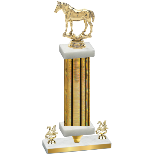 Premium Single Gold Glacier Year Horses Trophy