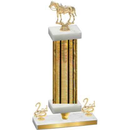 Premium Single Gold Glacier Second Place Horses Trophy