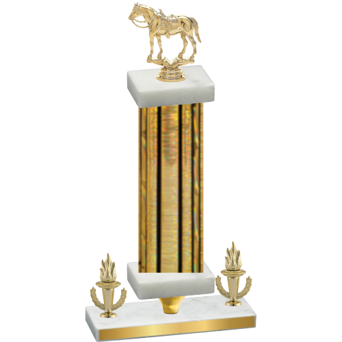 Premium Single Gold Glacier Victory Horses Trophy