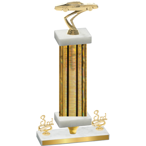 Premium Single Gold Glacier Third Place Cars Trophy