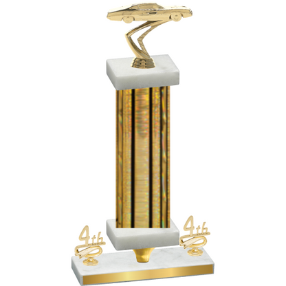 Premium Single Gold Glacier Fourth Place Cars Trophy