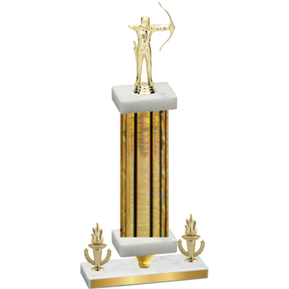 Premium Single Gold Glacier Victory Archery Trophy