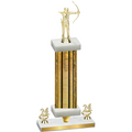 Premium Single Gold Glacier Year Archery Trophy
