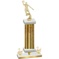 Premium Single Gold Glacier Second Place Basketball Trophy