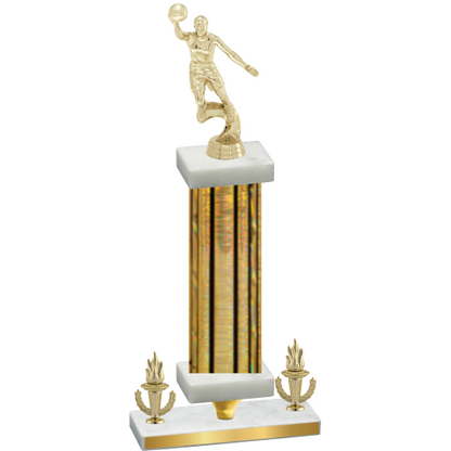 Premium Single Gold Glacier Victory Basketball Trophy