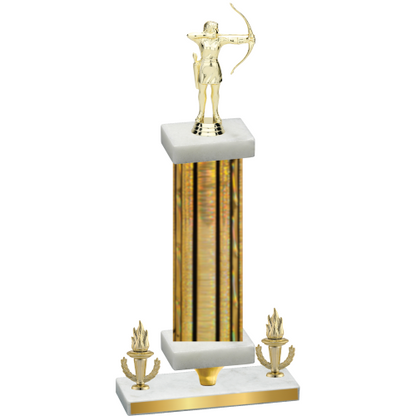 Premium Single Gold Glacier Victory Archery Trophy