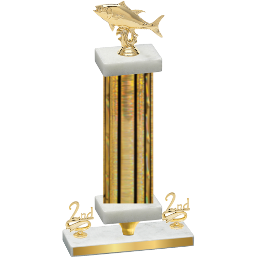 Premium Single Gold Glacier Second Place Fishing Trophy