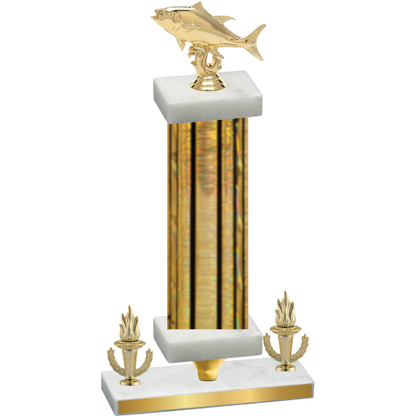 Premium Single Gold Glacier Victory Fishing Trophy
