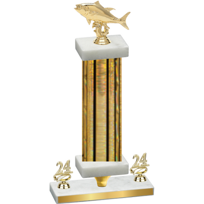 Premium Single Gold Glacier Year Fishing Trophy