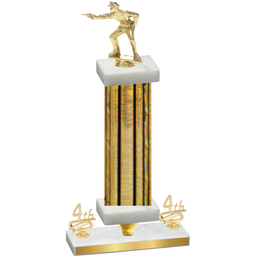 Premium Single Gold Glacier Fourth Place Shooter Trophy
