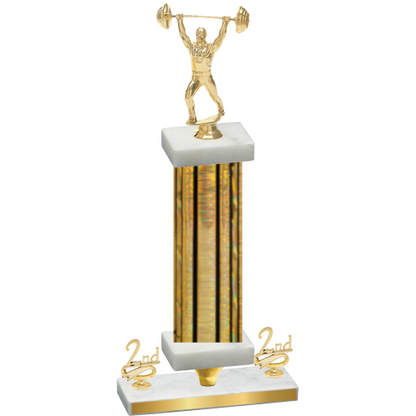Premium Single Gold Glacier Second Place Weights Trophy
