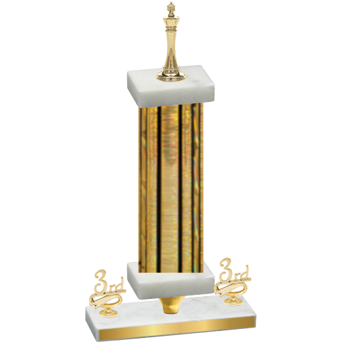 Premium Single Gold Glacier Third Place Chess Trophy