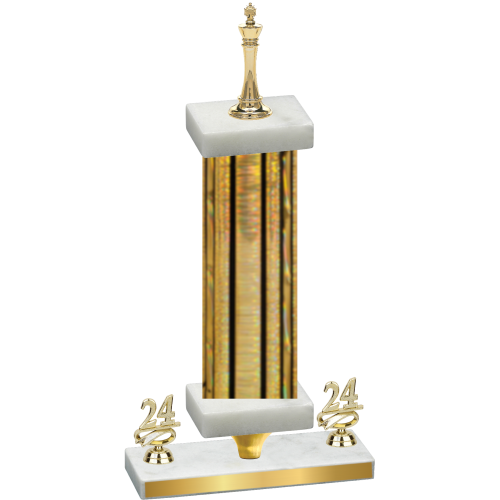 Premium Single Gold Glacier Year Chess Trophy