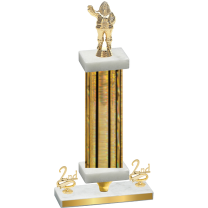Premium Single Gold Glacier Second Place Holiday Trophy