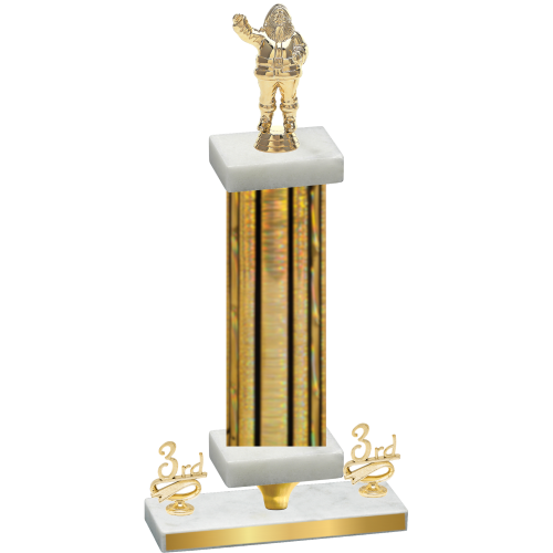 Premium Single Gold Glacier Third Place Holiday Trophy