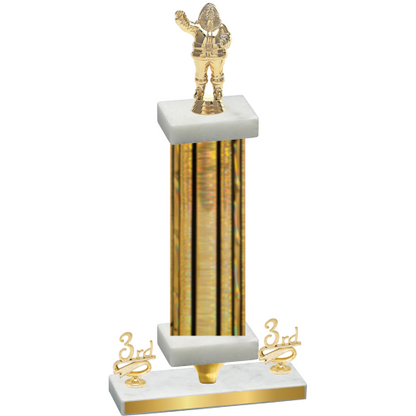 Premium Single Gold Glacier Third Place Holiday Trophy
