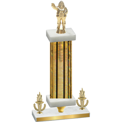 Premium Single Gold Glacier Victory Holiday Trophy
