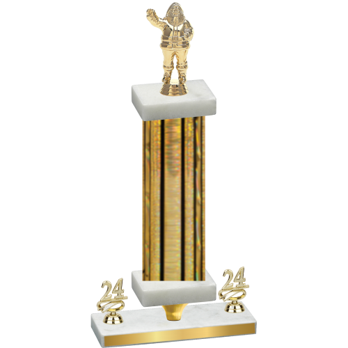 Premium Single Gold Glacier Year Holiday Trophy