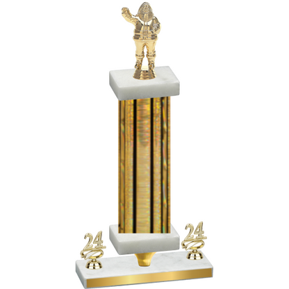 Premium Single Gold Glacier Year Holiday Trophy