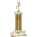 Premium Single Gold Glacier First Place Majorette Trophy