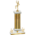 Premium Single Gold Glacier Third Place Majorette Trophy