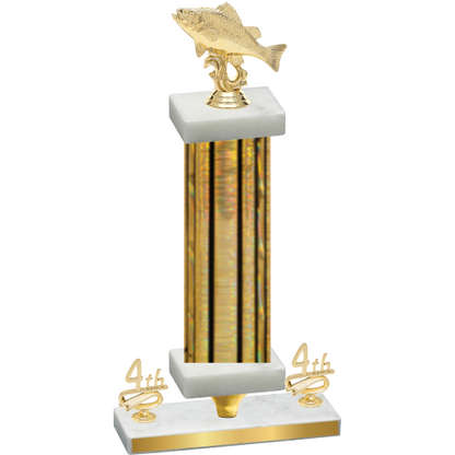 Premium Single Gold Glacier Fourth Place Fishing Trophy