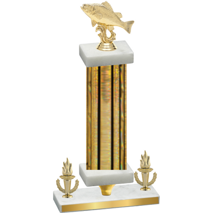 Premium Single Gold Glacier Victory Fishing Trophy