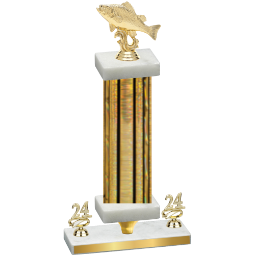 Premium Single Gold Glacier Year Fishing Trophy