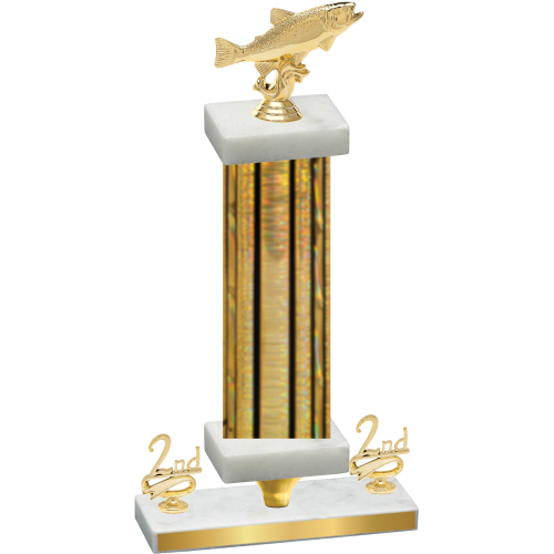 Premium Single Gold Glacier Second Place Fishing Trophy