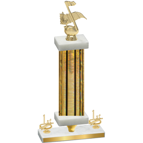 Premium Single Gold Glacier First Place Music Trophy