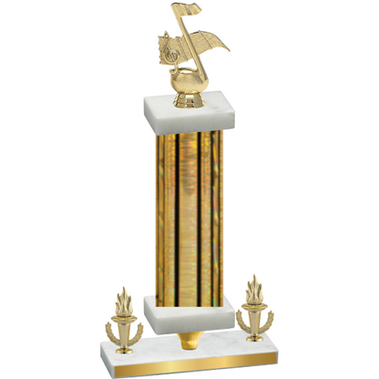 Premium Single Gold Glacier Victory Music Trophy