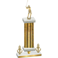 Premium Single Gold Glacier Victory Golf Trophy