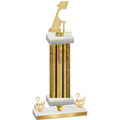 Premium Single Gold Glacier Second Place Golf Trophy