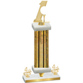 Premium Single Gold Glacier Fourth Place Golf Trophy