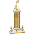 Premium Single Gold Glacier Victory Golf Trophy