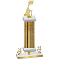 Premium Single Gold Glacier Year Golf Trophy