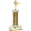 Premium Single Gold Glacier First Place Karate Trophy
