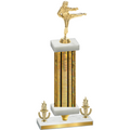 Premium Single Gold Glacier Victory Karate Trophy