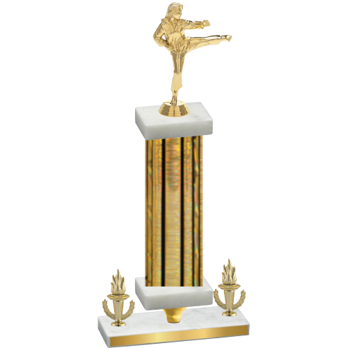 Premium Single Gold Glacier Victory Karate Trophy