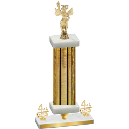 Premium Single Gold Glacier Fourth Place Academics Trophy