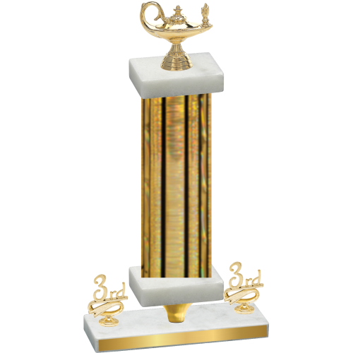 Premium Single Gold Glacier Third Place Academics Trophy