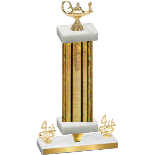 Premium Single Gold Glacier Fourth Place Academics Trophy