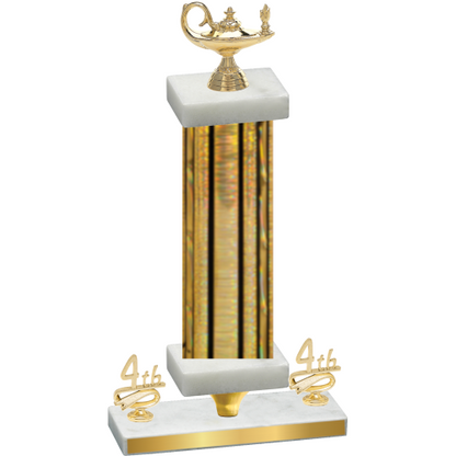 Premium Single Gold Glacier Fourth Place Academics Trophy