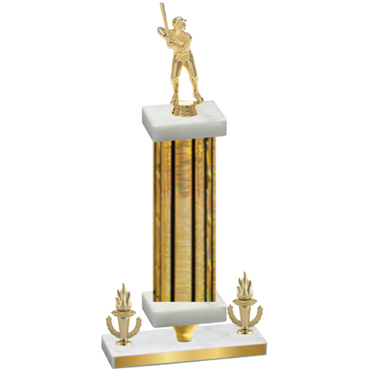 Premium Single Gold Glacier Victory Baseball Trophy